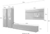 Set pentru living City Giron gri 4 piese cu design modern - LunaHome.ro