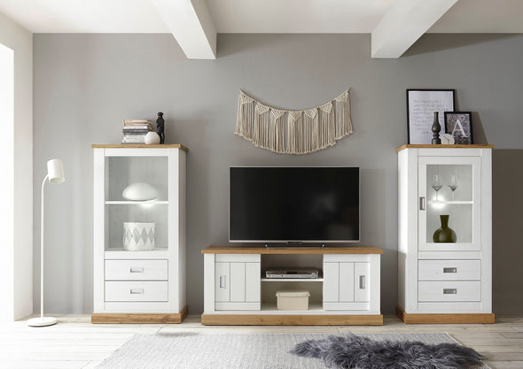 Set pentru living Orlando din 3 piese alb aprox 330 cm