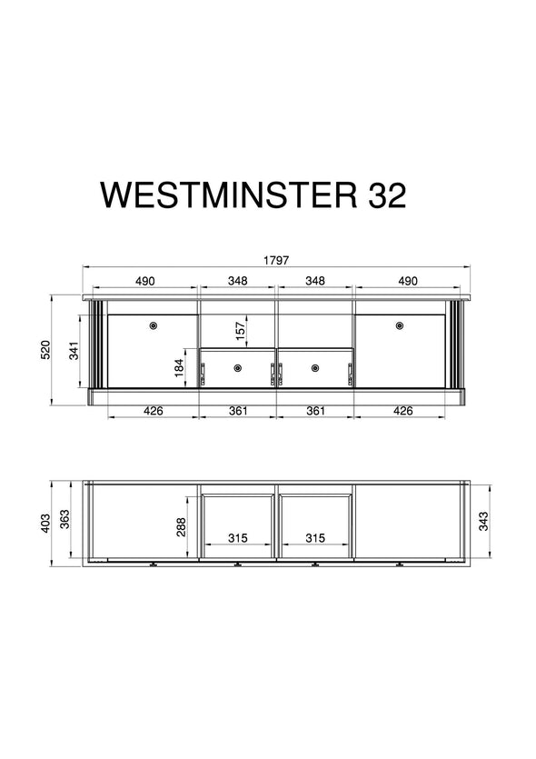 Set pentru living Westminster cu aspect romantic, 3 piese