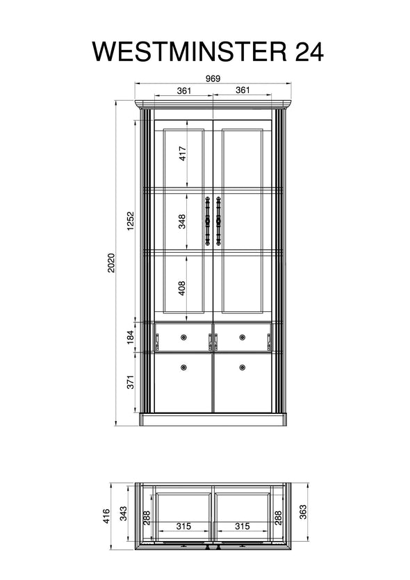 Set pentru living Westminster cu aspect romantic, 3 piese