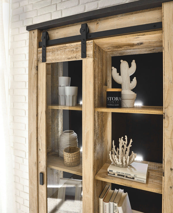 Set pentru living din 4 piese »SHERWOOD« cu aspect de lemn, 388 cm latime - LunaHome.ro