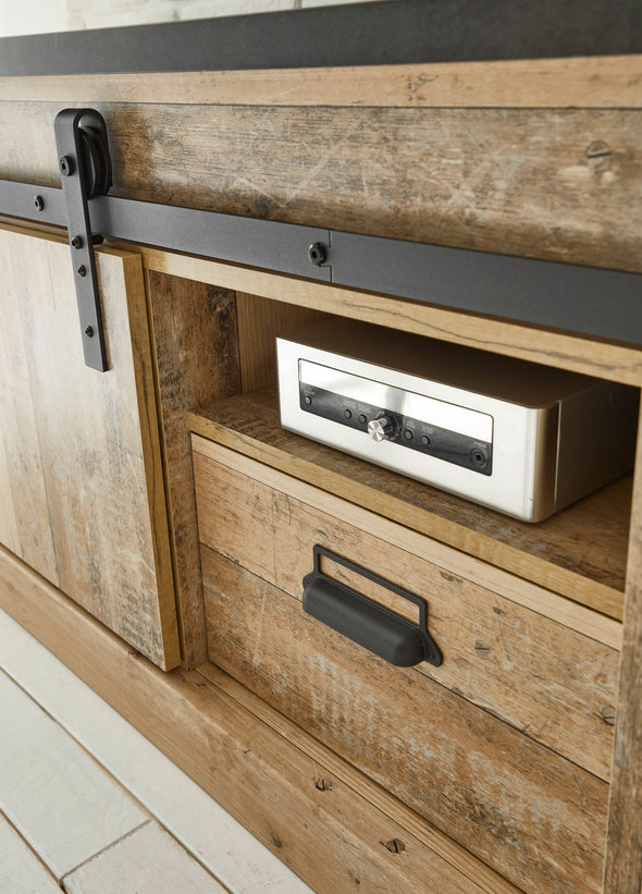 Set pentru living din 4 piese »SHERWOOD« cu aspect de lemn, 388 cm latime - LunaHome.ro