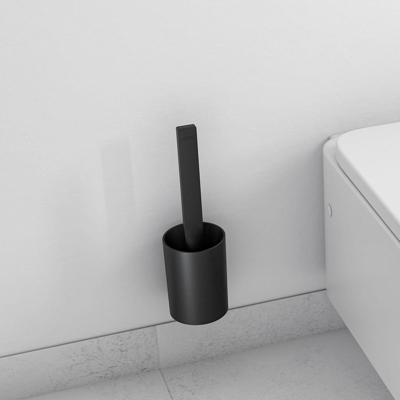 Set perie WC HansGrohe Wallstoris negru mat - LunaHome.ro