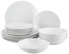 Set vesela Angi din portelan alb pentru 6 persoane, 18 piese - LunaHome.ro
