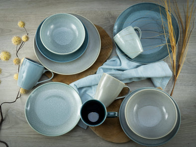 Set vesela Drosebo din 16 piese din ceramica asortate - LunaHome.ro