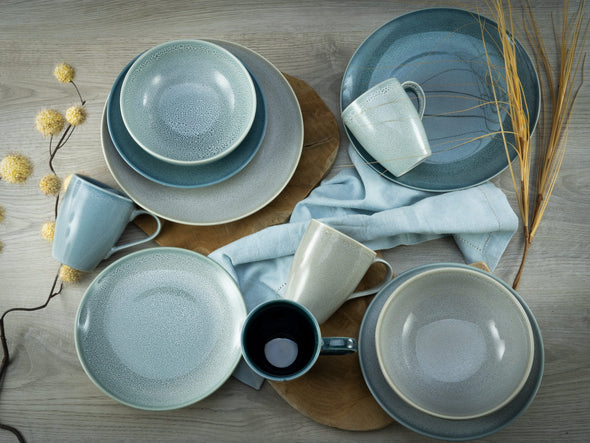 Set vesela Drosebo din 16 piese din ceramica asortate - LunaHome.ro