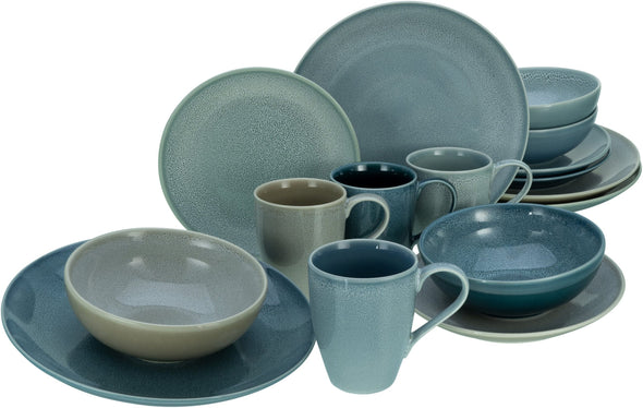 Set vesela Drosebo din 16 piese din ceramica asortate - LunaHome.ro