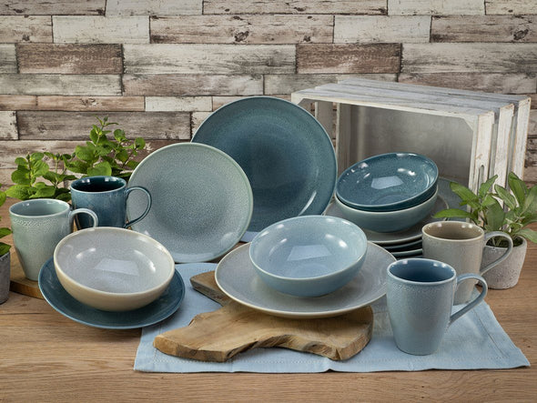 Set vesela Drosebo din 16 piese din ceramica asortate - LunaHome.ro