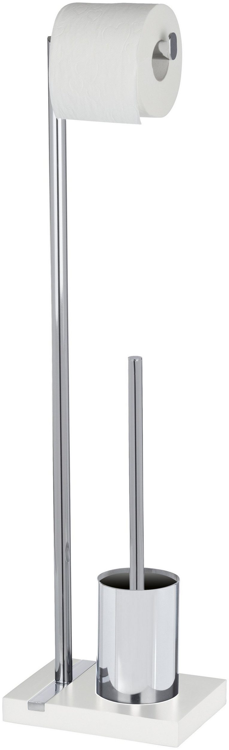 Suport Noble White pentru hartie igienica cu perie 74 cm