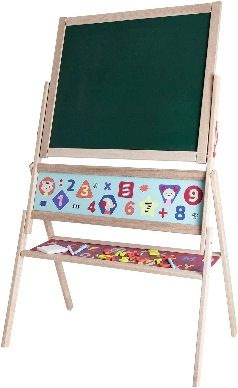 Tabla magnetica din lemn cu creta, burete si litere - LunaHome.ro