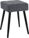 Taburet INOSIGN Louise cu tapiterie antracit, 32x32 cm - LunaHome.ro