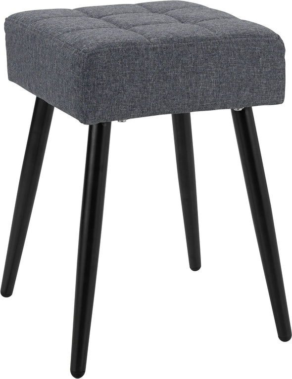 Taburet INOSIGN Louise cu tapiterie antracit, 32x32 cm - LunaHome.ro