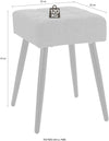 Taburet INOSIGN Louise cu tapiterie antracit, 32x32 cm - LunaHome.ro