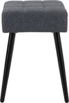 Taburet INOSIGN Louise cu tapiterie antracit, 32x32 cm - LunaHome.ro