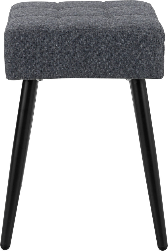 Taburet INOSIGN Louise cu tapiterie antracit, 32x32 cm - LunaHome.ro