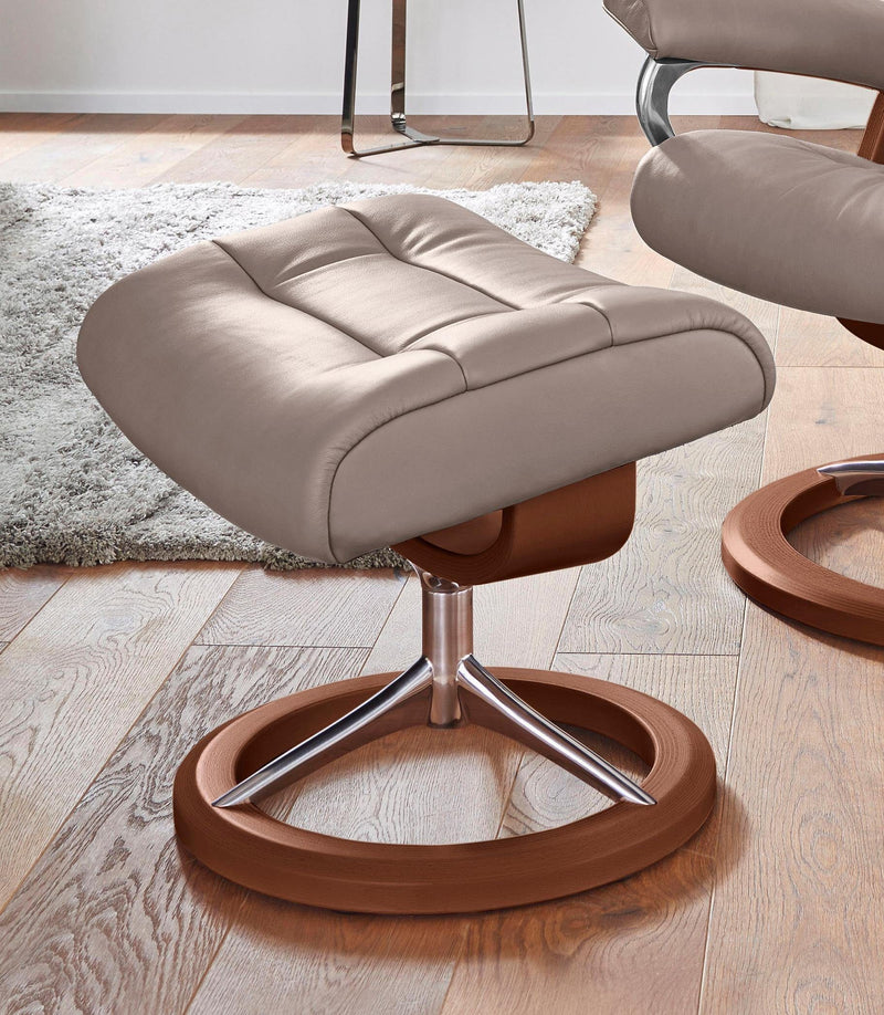 Taburet Stressless Opal din piele naturala, culoare aluna - LunaHome.ro