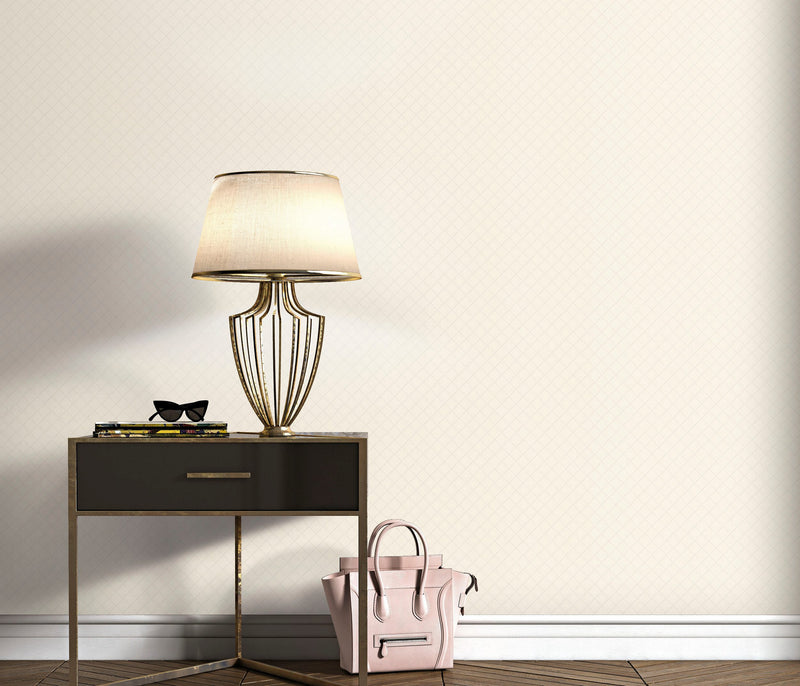 Tapet lavabil Carree cu model romantic gofrat bej - LunaHome.ro