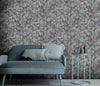 Tapet lavabil Purity cu model romantic gofrat albastru - LunaHome.ro