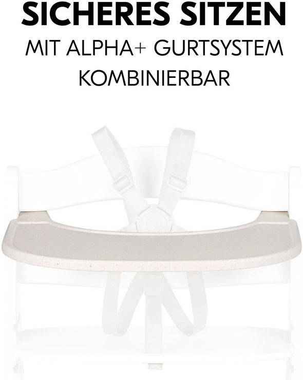 Tavă pentru scaun de luat masa Hauck Alpha Click Tray bej din plastic - LunaHome.ro