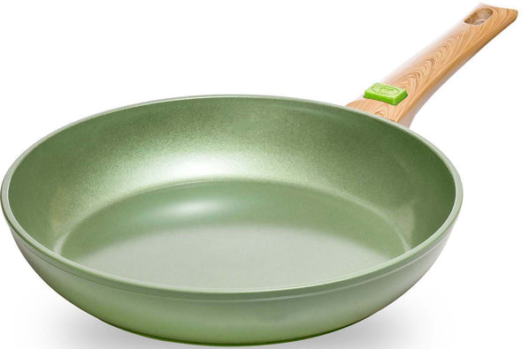 Tigaie CeraVegan verde cu maner detasabil 28 cm diametru