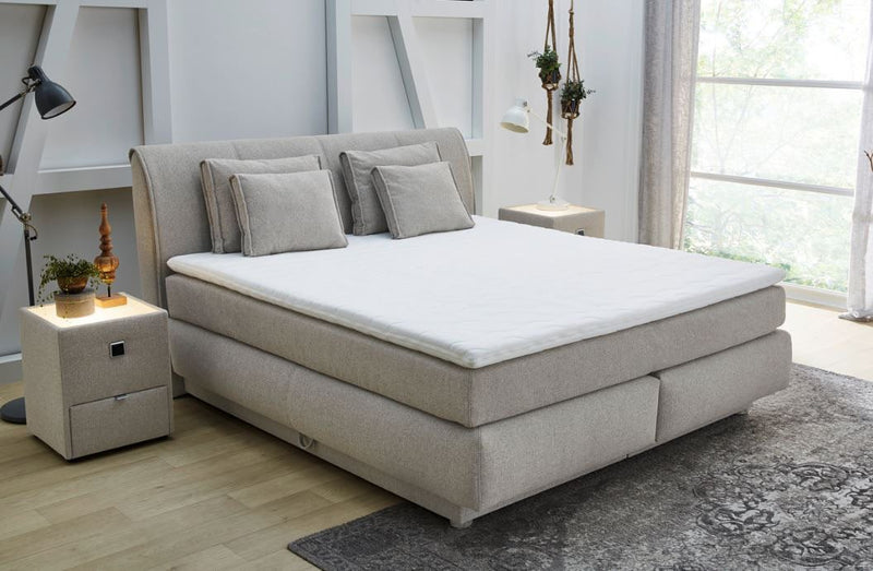 Topper pentru saltea din spuma cu husă detașabilă 140x200 cm - LunaHome.ro