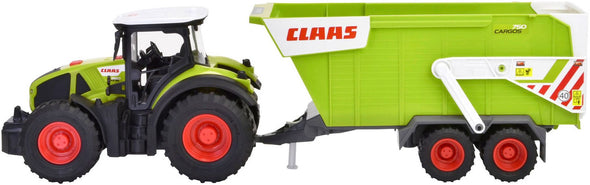 Tractor de jucărie CLAAS cu remorcă cu lumina si sunet - LunaHome.ro