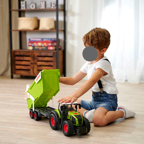 Tractor de jucărie CLAAS cu remorcă cu lumina si sunet - LunaHome.ro