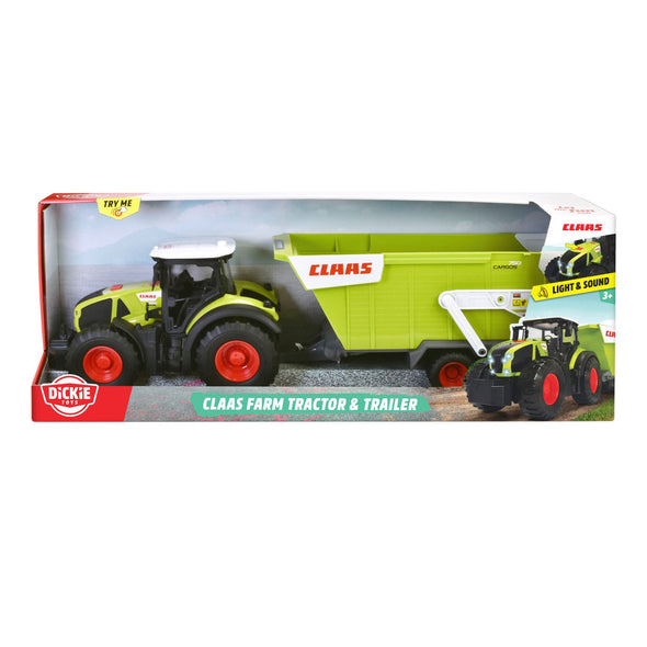 Tractor de jucărie CLAAS cu remorcă cu lumina si sunet - LunaHome.ro