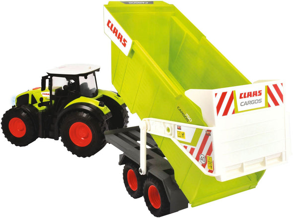 Tractor de jucărie CLAAS cu remorcă cu lumina si sunet - LunaHome.ro