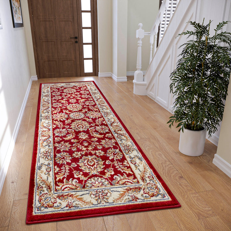 Traversa Oriental DELAVITA roșu/crem 80x240 cm - LunaHome.ro