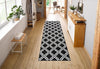 Traversa Debora My Home cu model geometric negru-alb 90x250 cm
