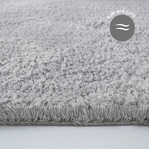 Traversa Shaggy Magong foarte pufos gri 80x150 cm