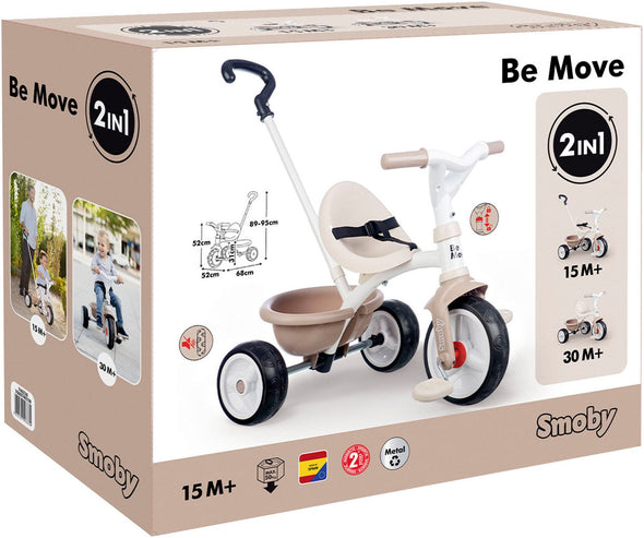 Tricicletă pentru copii Smoby Be Move 2în1 bej - LunaHome.ro