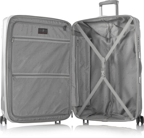 Troller Heys Xtrack 76 cm, bagaj de cală argintiu cu volum extensibil - LunaHome.ro