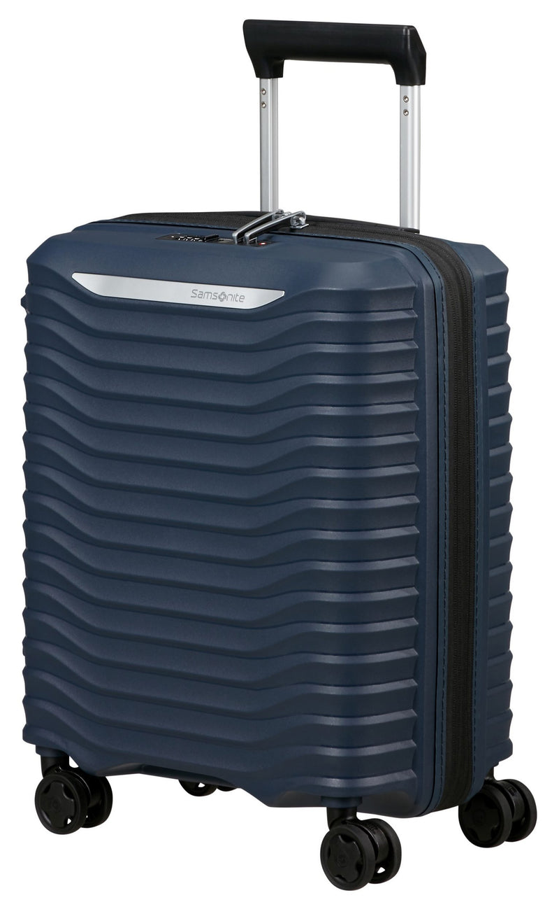 Troller Samsonite Upscape cu carcasa dura albastru inchis 36x45x20 cm - LunaHome.ro