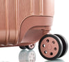 Troller cu carcasa dura XTrak 76 cm cu 4 roti dublate, roz metalic - LunaHome.ro