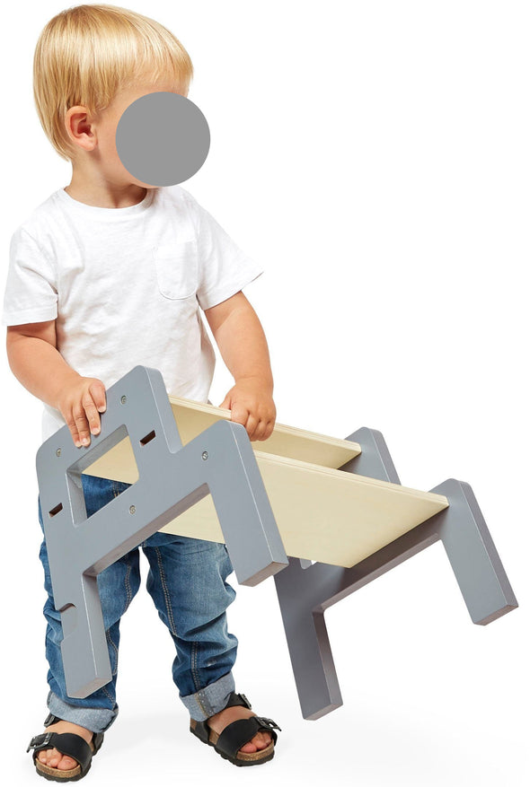 Turn de invatare Janod cu scaunel detasabil si tabla de scris - LunaHome.ro