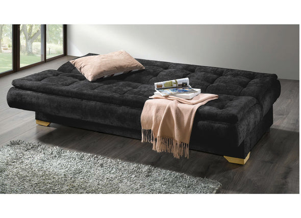 Canapea extensibila din catifea gri cu depozitare 200 cm - LunaHome.ro