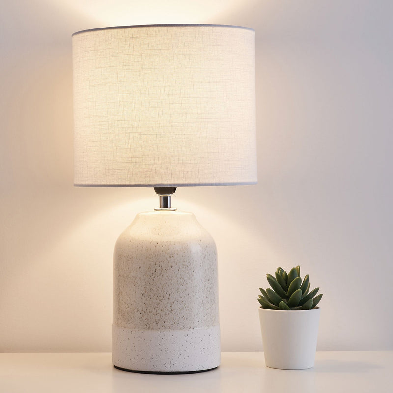 Veioză Paulmann Sandy Glow din ceramică cu abajur textil - LunaHome.ro
