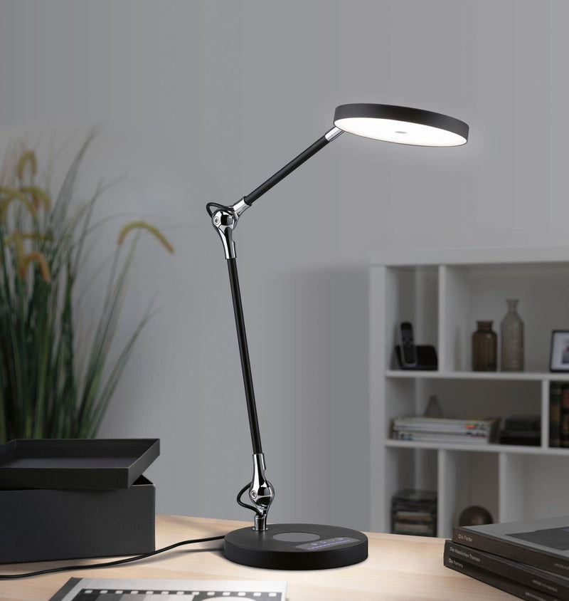 Veioza de birou LED Numis cu lumina reglabila si PAD incarcare telefon - LunaHome.ro