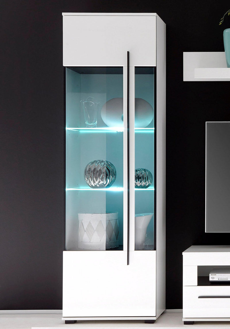 Vitrina Cantara cu fronturi alb lucios, 60 cm latime - LunaHome.ro