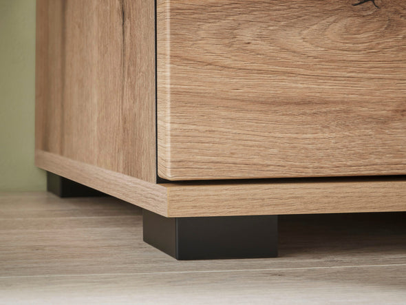 Vitrina Cantara cu fronturi culoarea stejarului 90 cm latime - LunaHome.ro