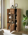 Vitrina Cantara cu fronturi culoarea stejarului 90 cm latime - LunaHome.ro