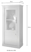 Vitrină Chambord eleganta gri cu 2 uși, 68 cm lățime - LunaHome.ro