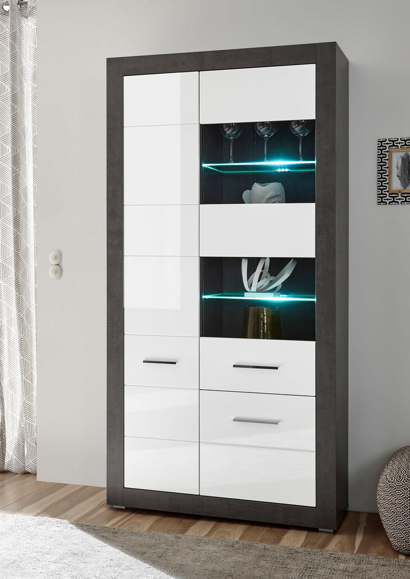Vitrina Etero cu rafturi de sticla, 100 cm latime - LunaHome.ro