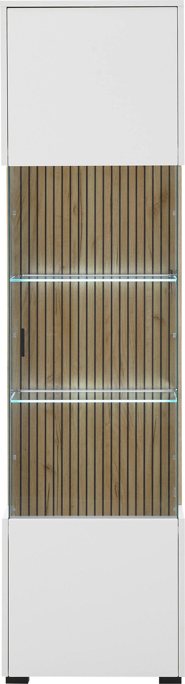 Vitrina Hudson alba cu model modern de riflaj 49 cm
