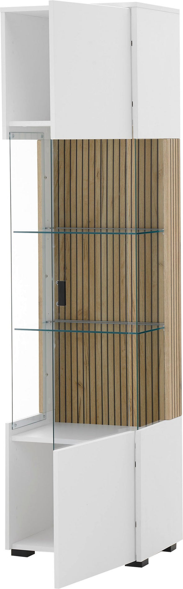 Vitrina Hudson alba cu model modern de riflaj 49 cm
