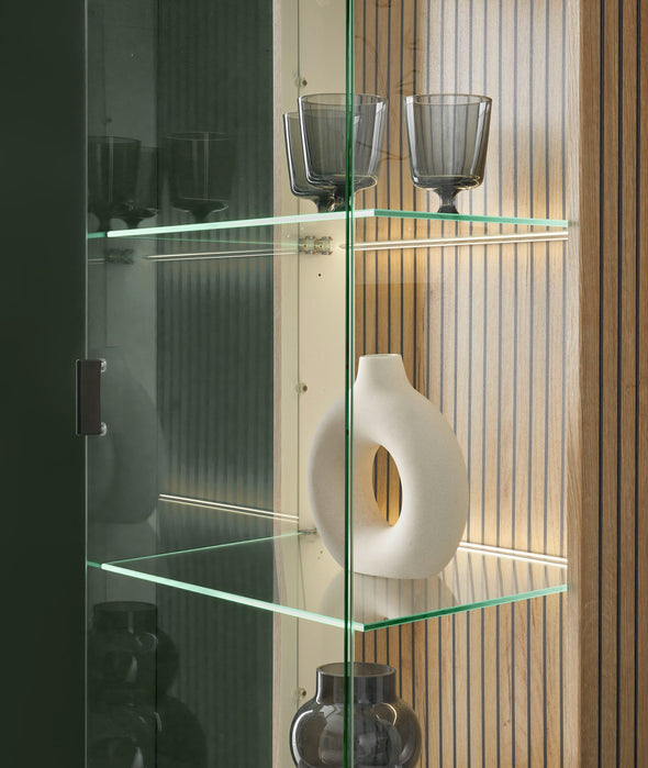 Vitrina Hudson alba cu model modern de riflaj 49 cm