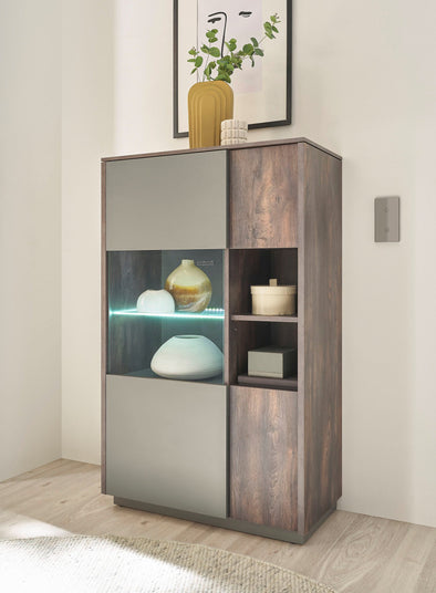 Vitrina Largo in 2 culori cu soft close 80 cm lățime - LunaHome.ro