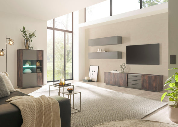 Vitrina Largo in 2 culori cu soft close 80 cm lățime - LunaHome.ro